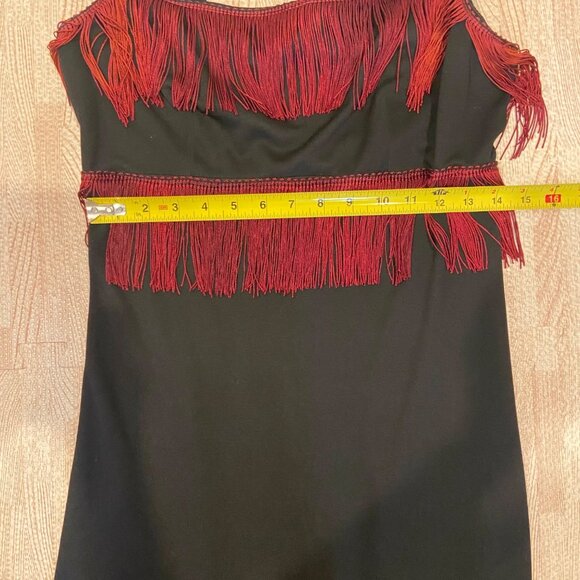 Fred Rothschild Vintage Sheath Dress With Fringe Size 12 - Picture 11 of 13